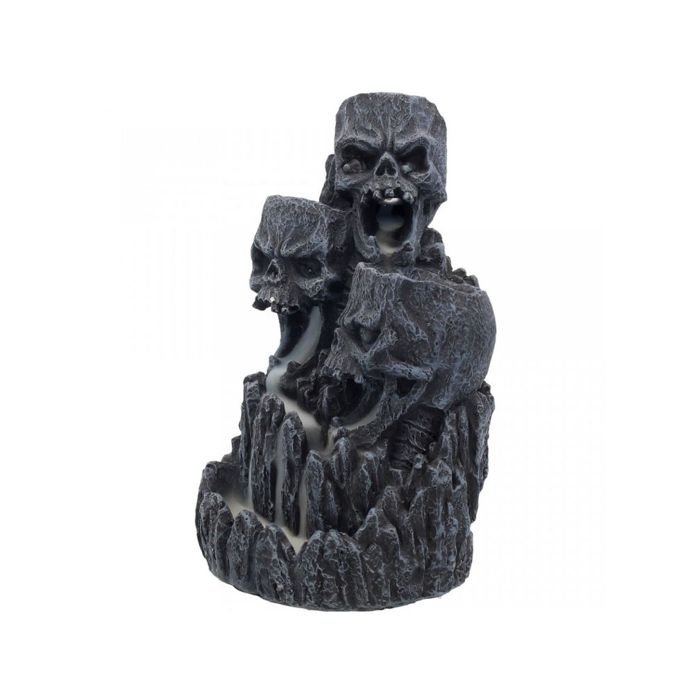 Nemesis Now - Skull brûleur d'encens à contre-courant - Gris